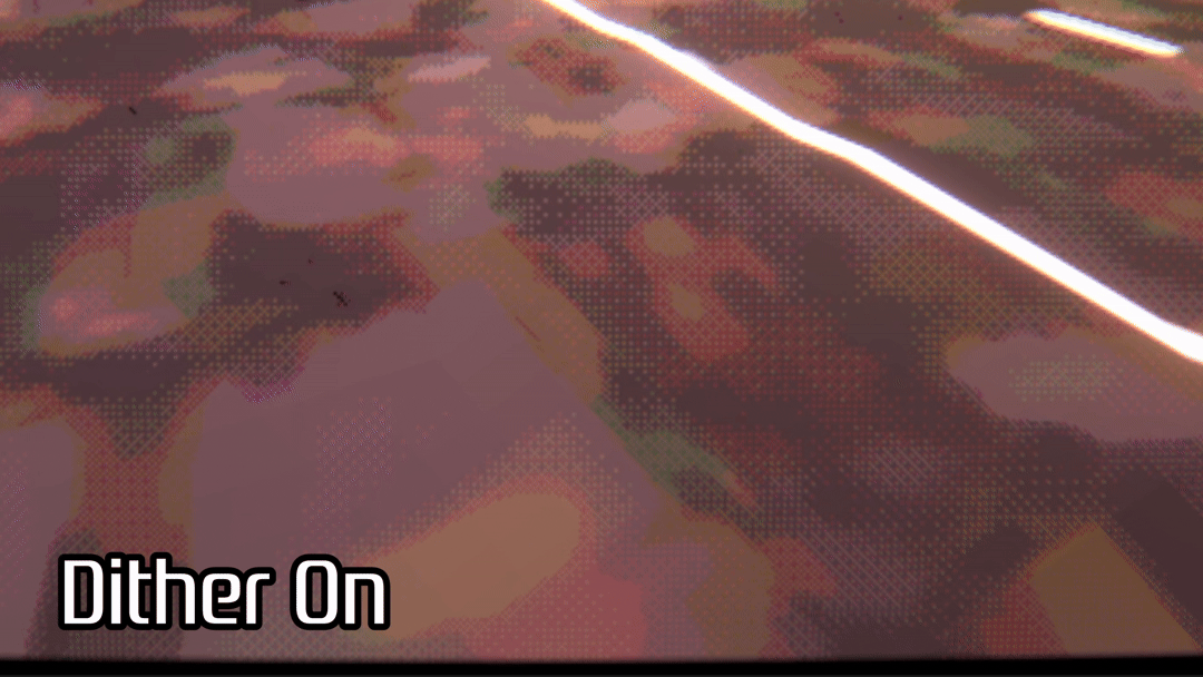 Dithering a harsh color transition.