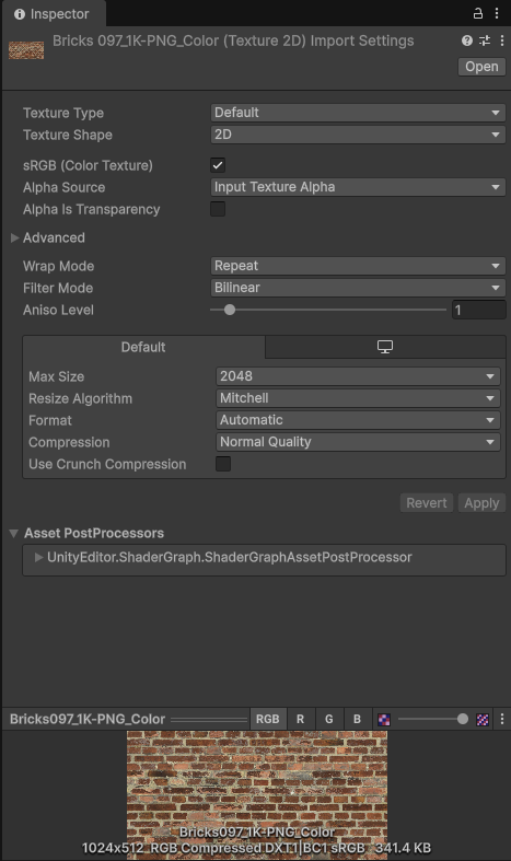 Wrap and Filter modes on the texture import settings.