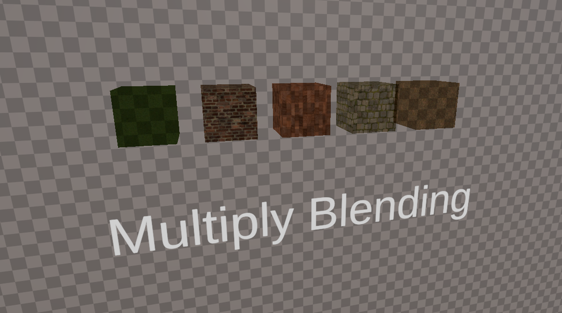 Cubes using multiply blending.