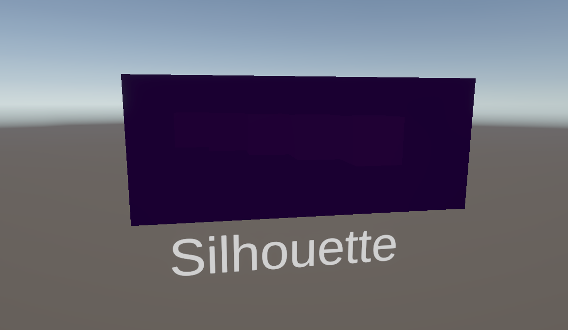 Silhouette effect with raw depth.