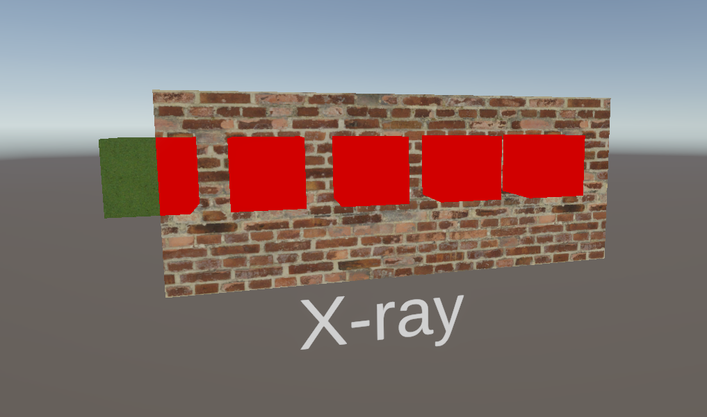 Showing objects in red when obscured.