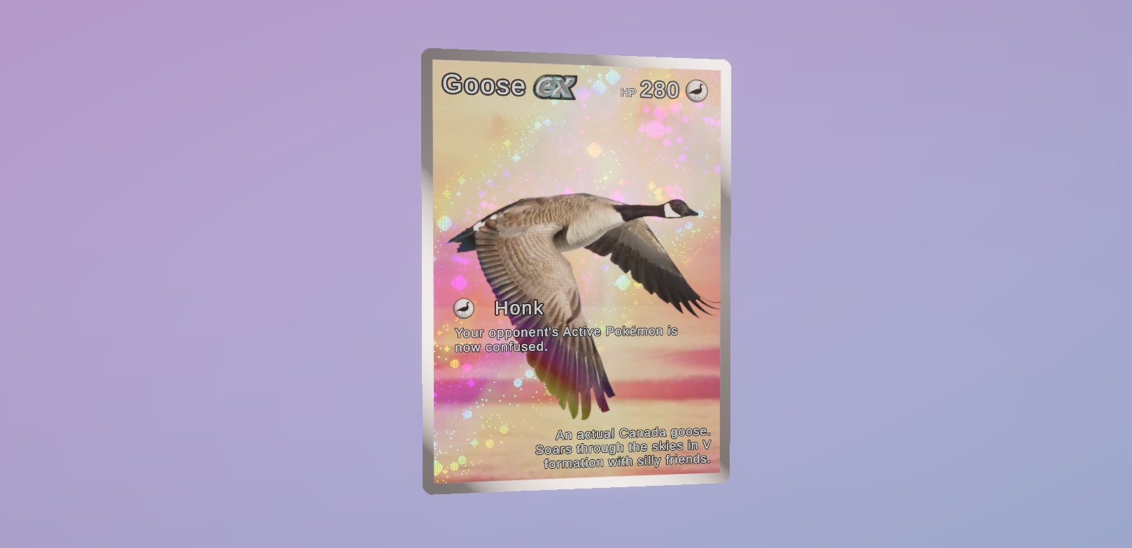 A card using the stencil-based parallax effect.