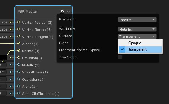 Master node transparency option.