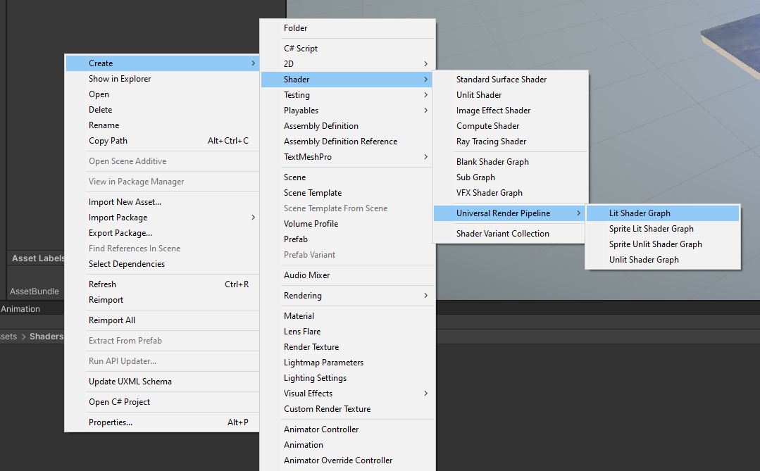 Creating the Lit shader, which we will name 'StylisedBomb'.