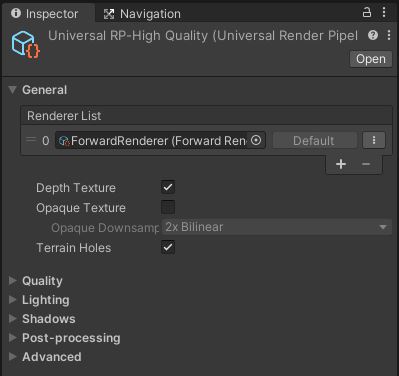 Enable Depth Texture.