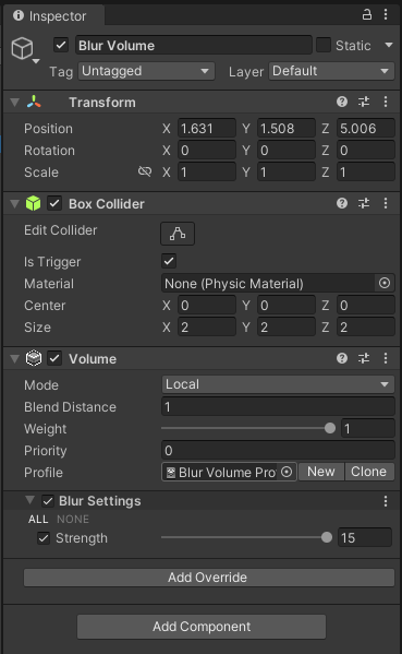 Add Volume Override.