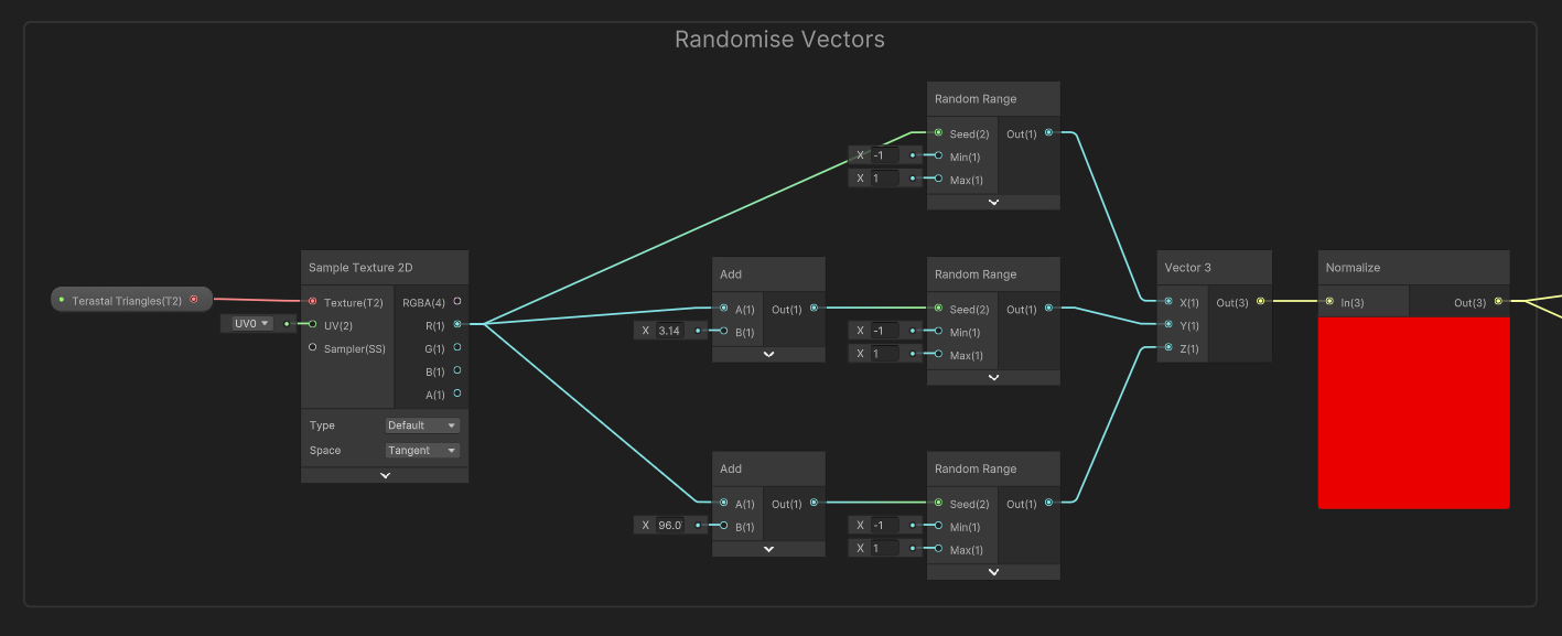 Random triangle-seeded vectors.