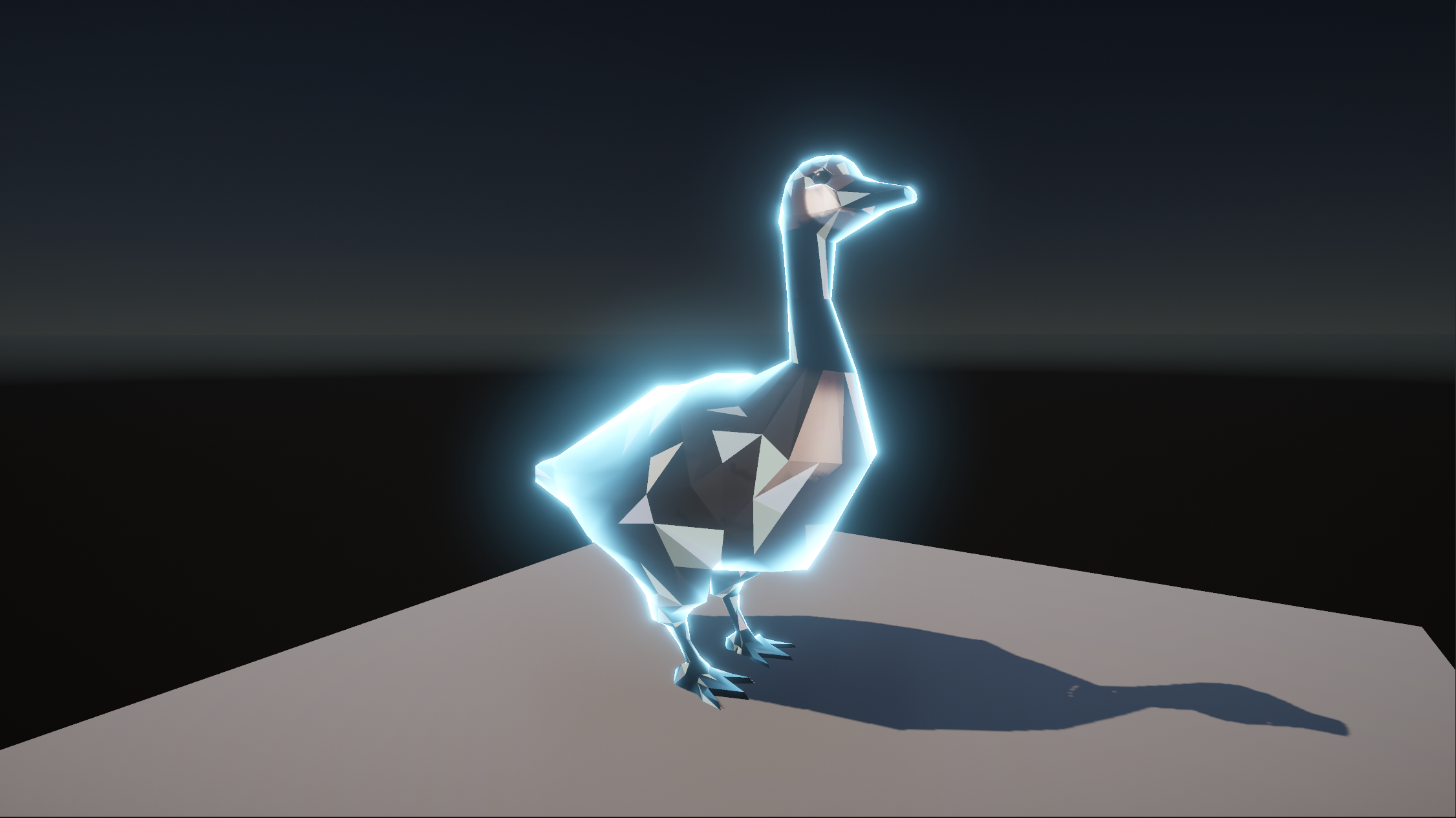 Completed terastallize effect applied to a goose mesh.