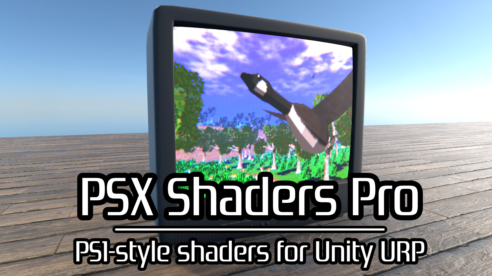The PSX Shaders Pro key artwork, featuring a goose and colorful background with the PSX shader applied.