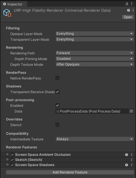 Writing screen space shadows instead.