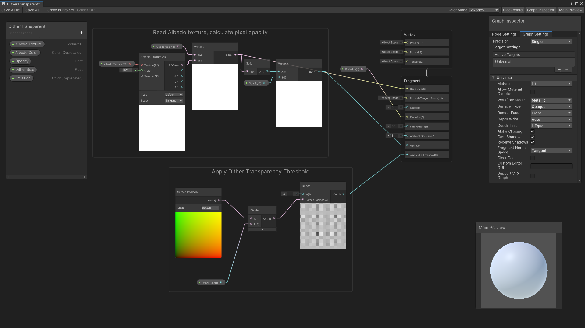 Example Shader Graph.