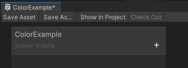 The Save Asset button.