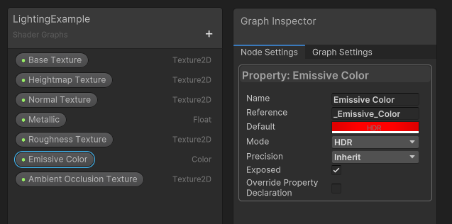 Emissive color property.