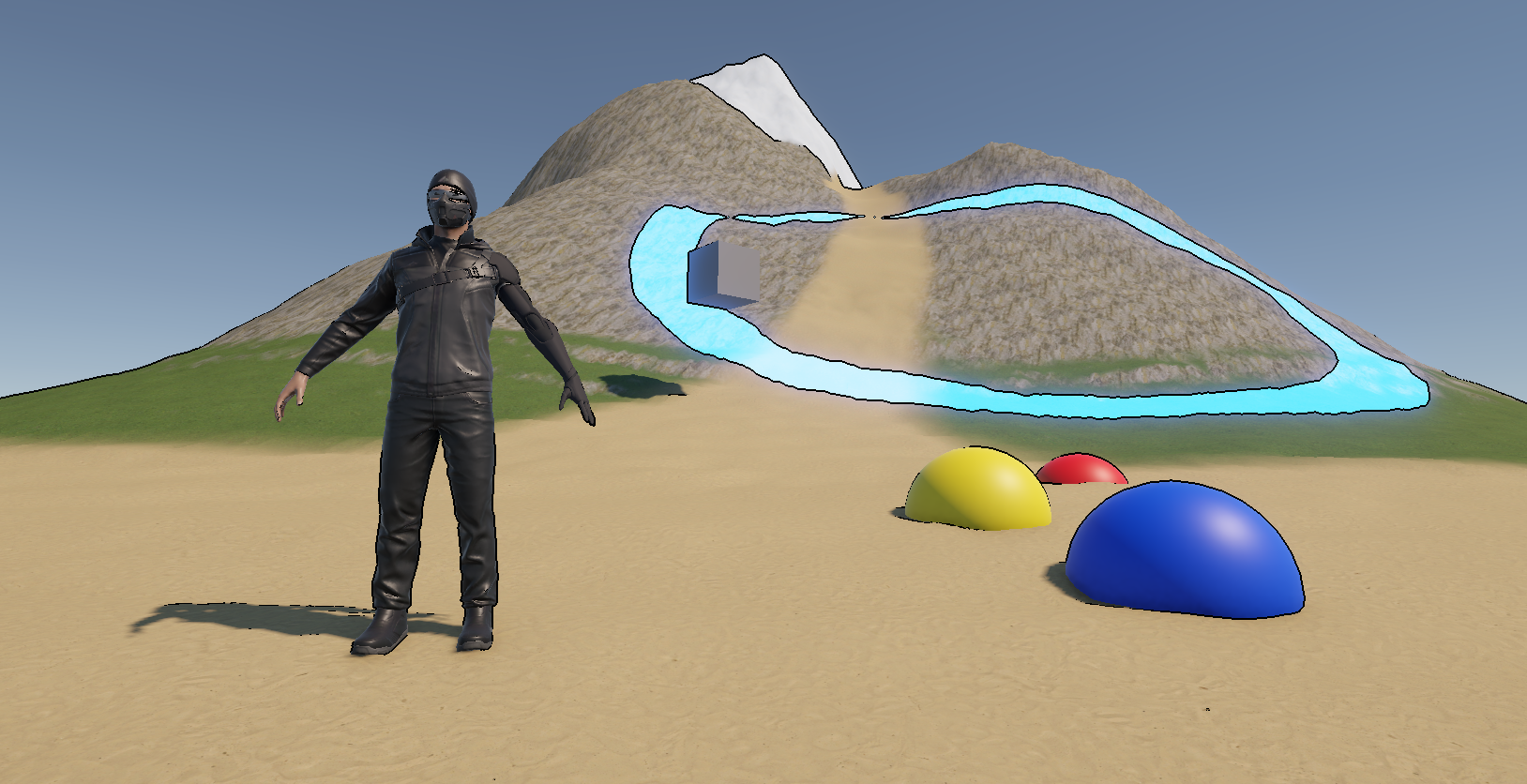 Outline shader with only color gradients.