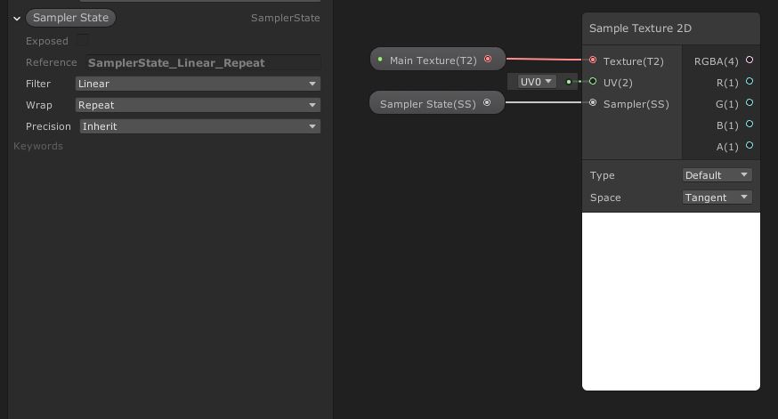 Sample Texture 2D and Sampler State.